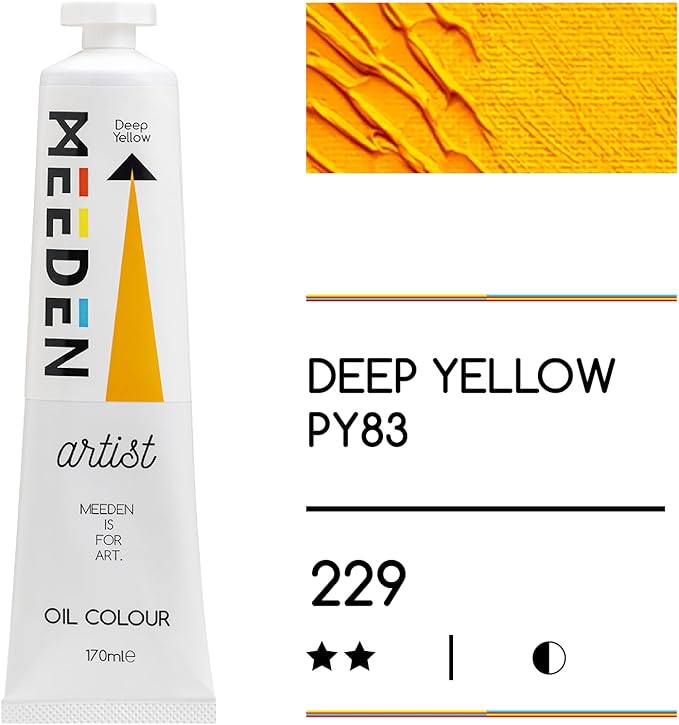 MEEDEN Art deep yellow olieverf 170 ml 2 | Schilderverf Club