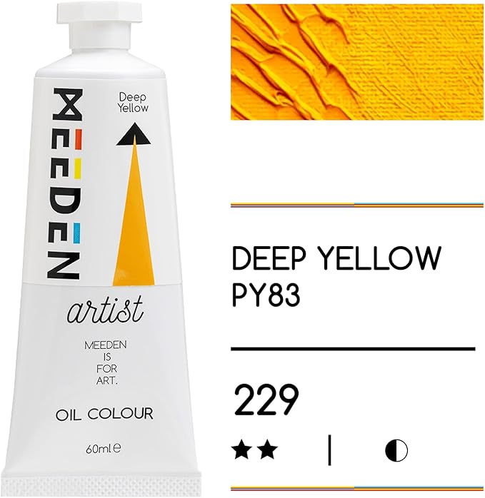 MEEDEN Art deep yellow olieverf 60 ml 2