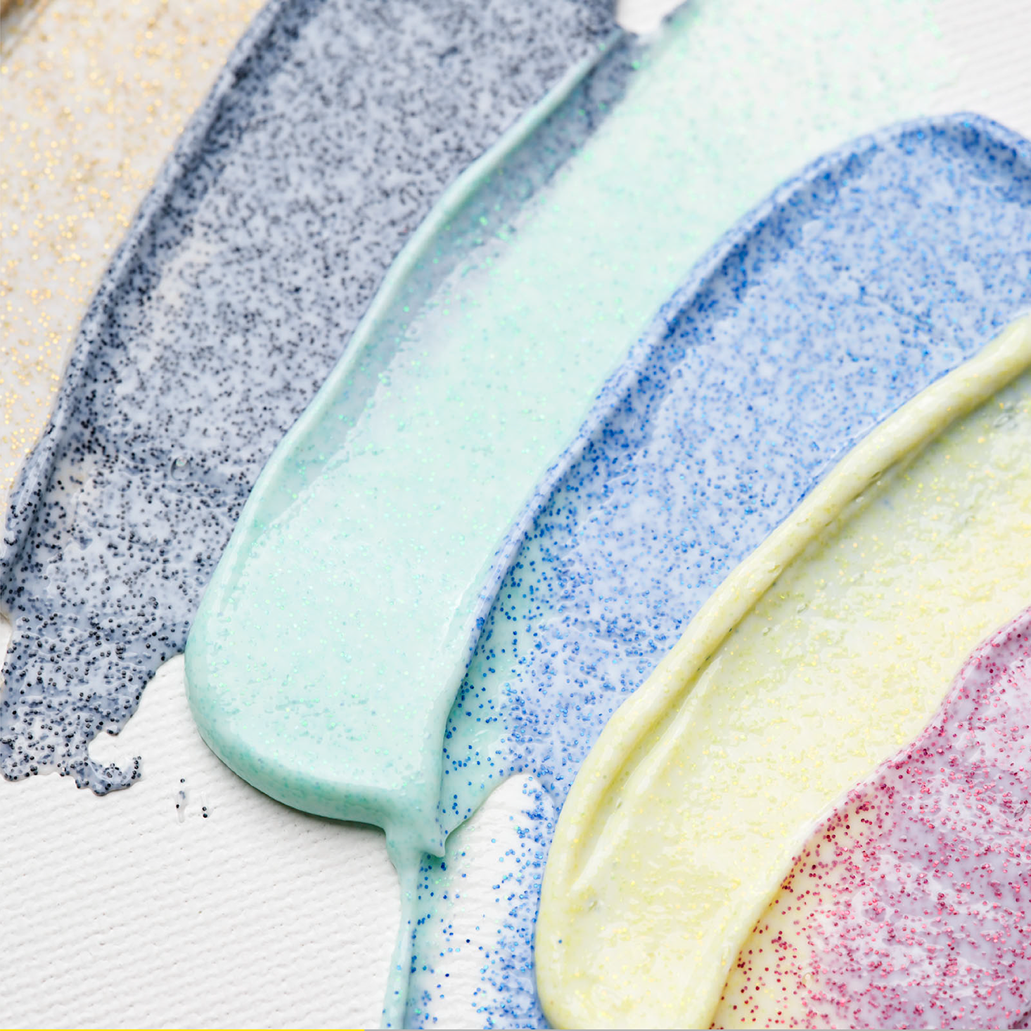 MEEDEN Art glitter acrylverf set 6 kleuren - 3