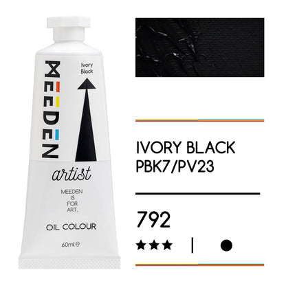 MEEDEN Art ivory black olieverf 60 ml 2