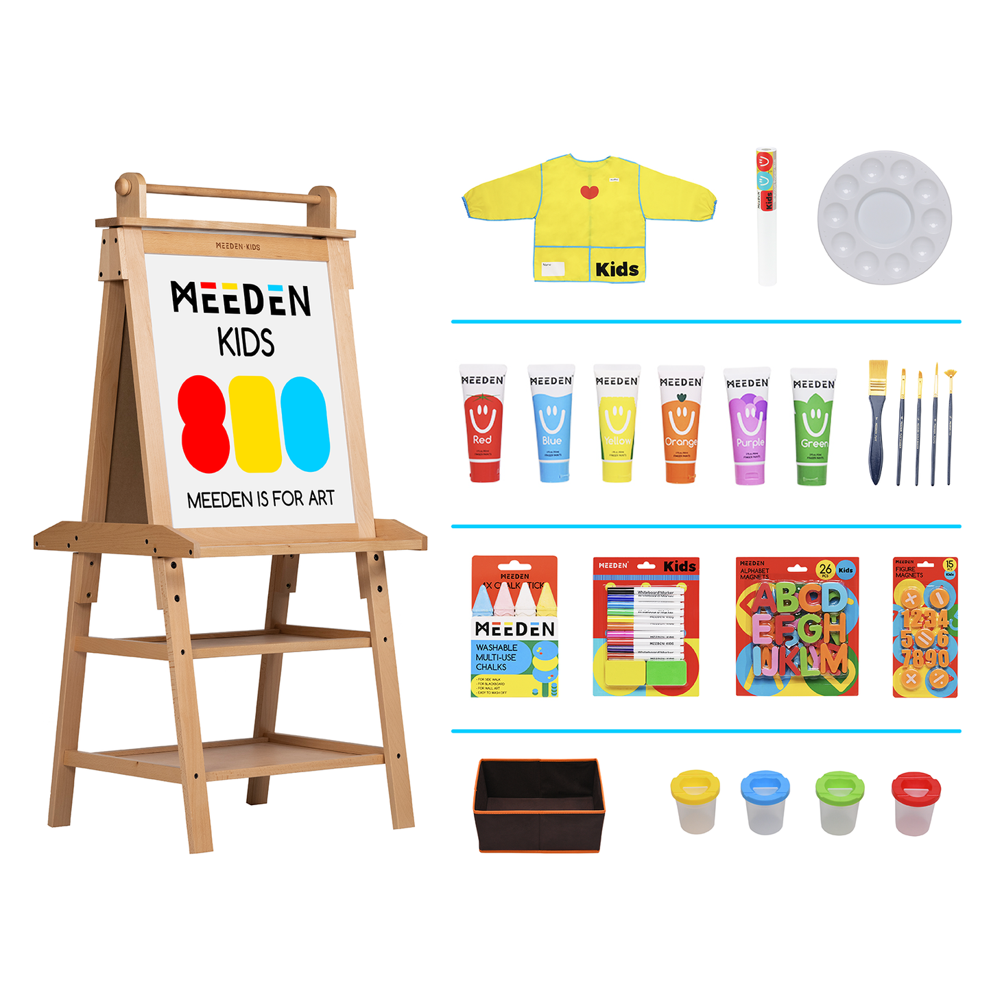 MEEDEN Art kinder schilderset met ezel 2 | Schilderverf Club
