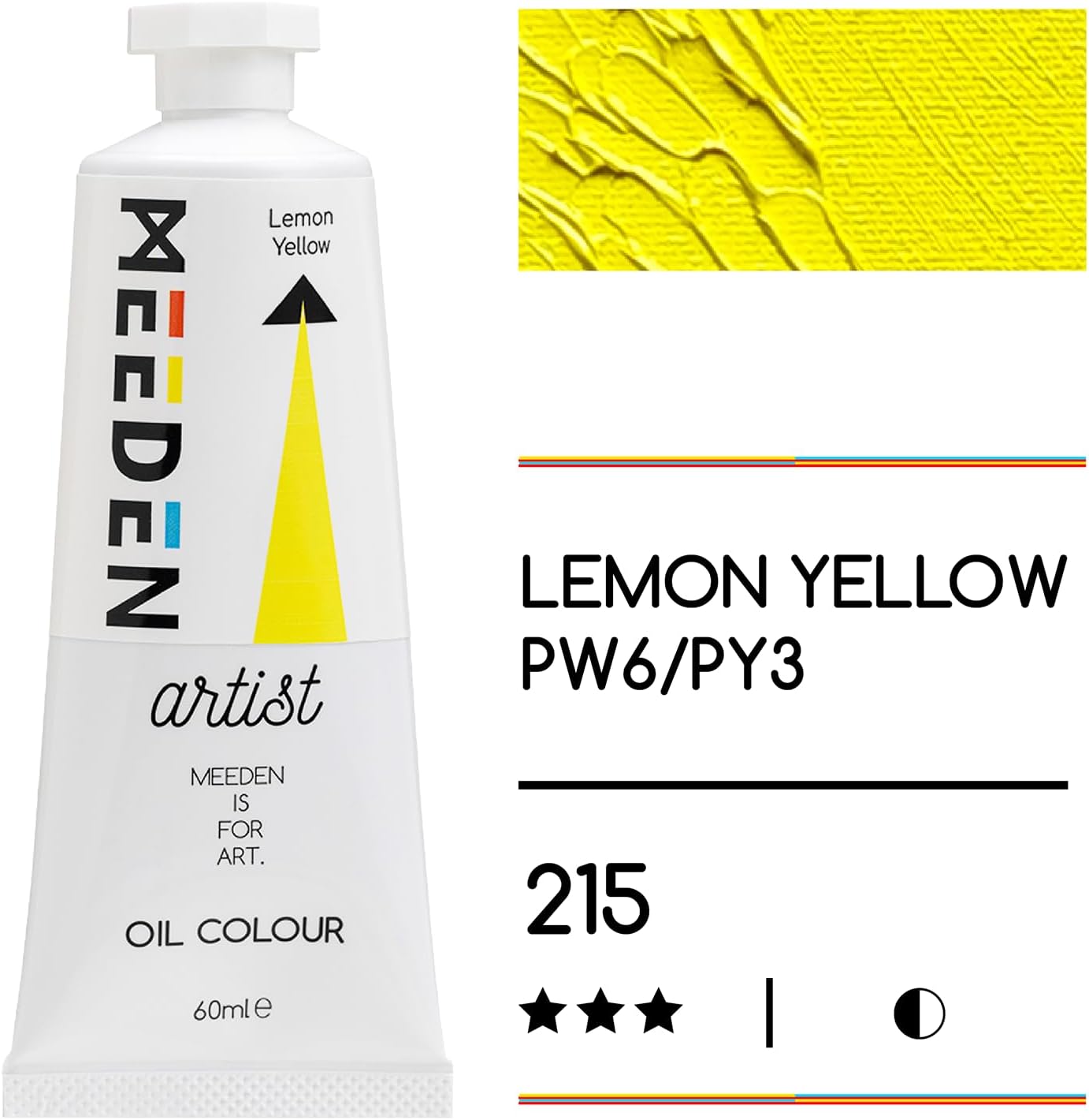 MEEDEN Art lemon yellow olieverf 60 ml 2