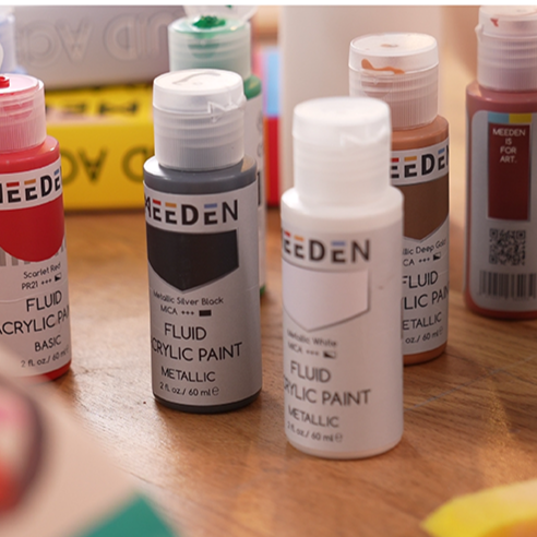 MEEDEN Art metallic acrylverf set 6 kleuren - 3