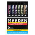 Acrylverf set 6 neon kleuren – MEEDEN Art