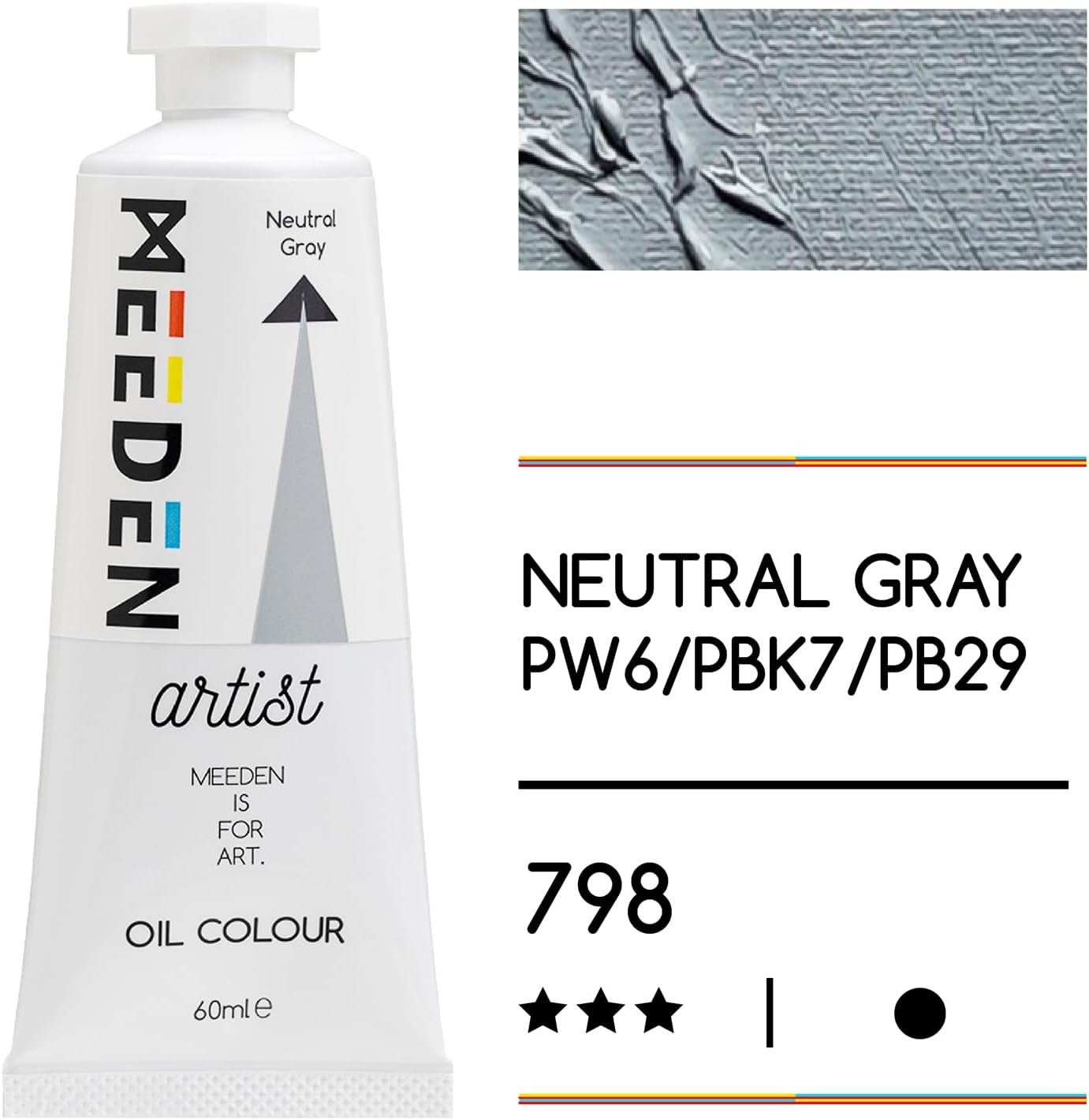 MEEDEN Art neutral gray olieverf 60 ml 2