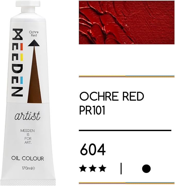 MEEDEN Art ochre red olieverf 170 ml 2 | Schilderverf Club