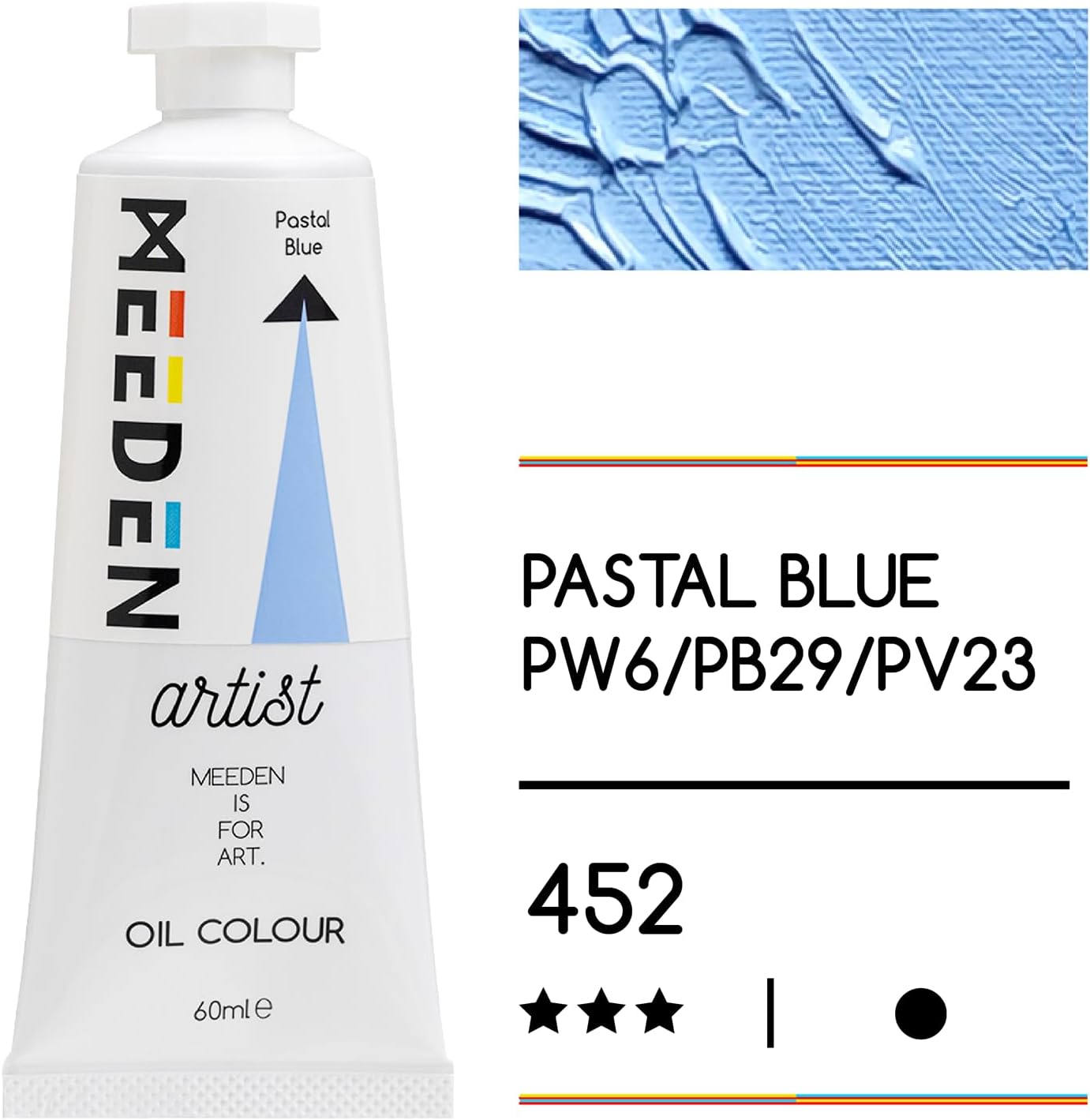 MEEDEN Art pastal blue olieverf 60 ml 2