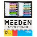 Acrylverf set 12 pastel kleuren – MEEDEN Art