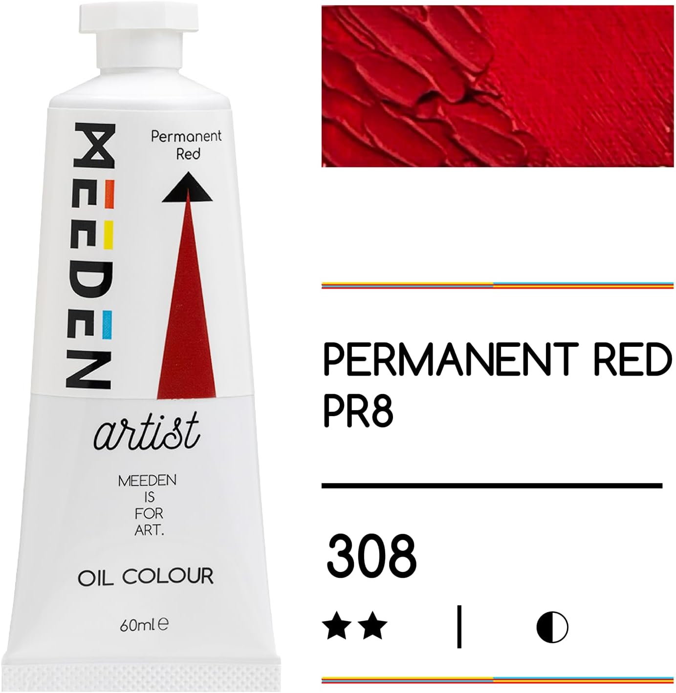 MEEDEN Art permanent red olieverf 60 ml 2