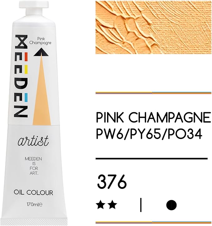 MEEDEN Art pink champagne olieverf 170 ml 2 | Schilderverf Club