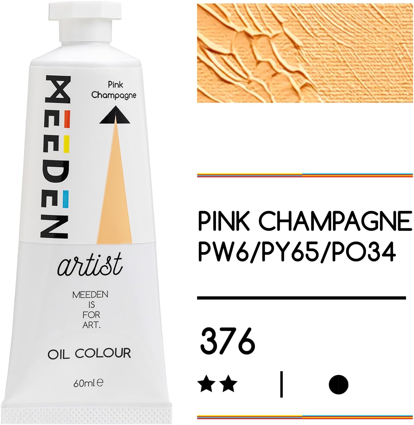 MEEDEN Art pink champagne olieverf 60 ml 2