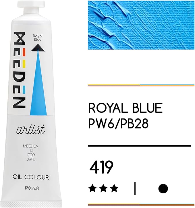 MEEDEN Art royal blue olieverf 170 ml 2 | Schilderverf Club
