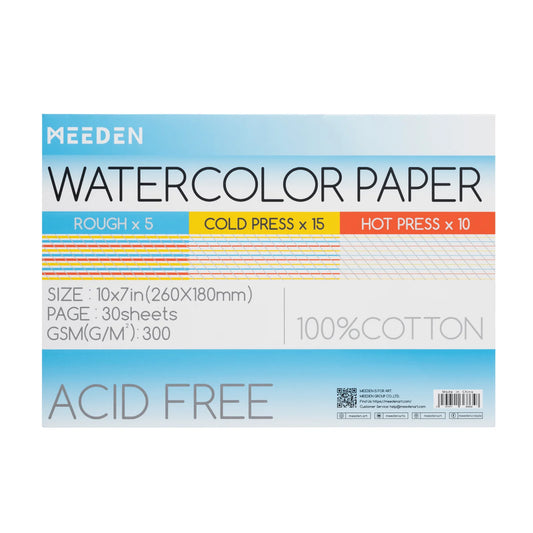 MEEDEN Art schilderpapier 3-in-1 blok 10x7” | Schilderverf Club