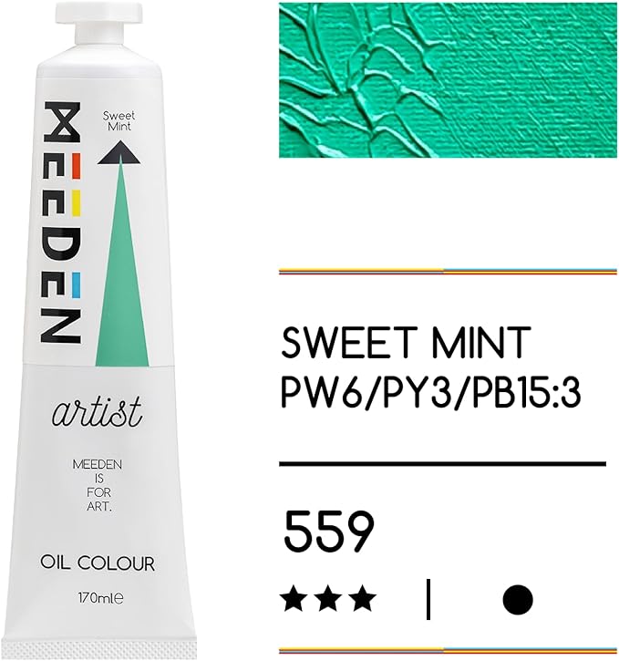 MEEDEN Art sweet mint olieverf 170 ml 2 | Schilderverf Club