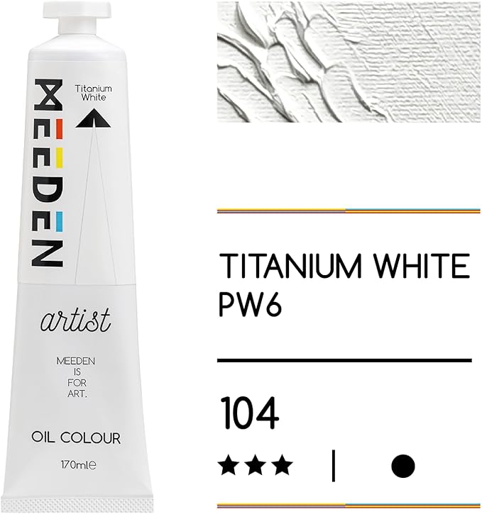 MEEDEN Art titanium white olieverf 170 ml 2 | Schilderverf Club