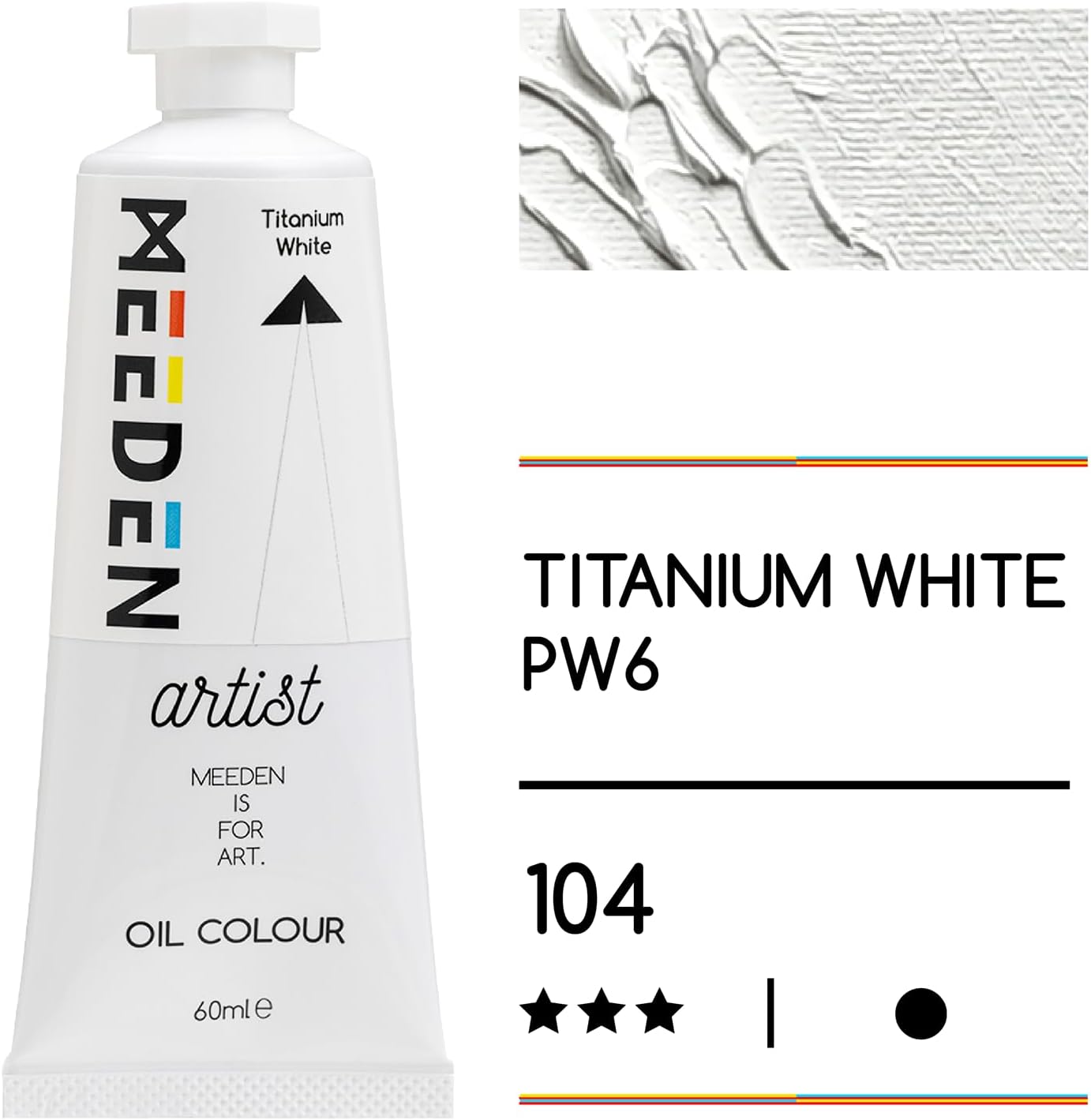 MEEDEN Art titanium white olieverf 60 ml 2