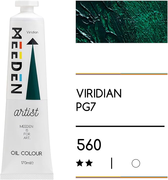 MEEDEN Art viridian olieverf 170 ml  2 | Schilderverf Club