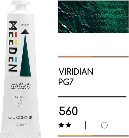 MEEDEN Art viridian olieverf 170 ml  2 | Schilderverf Club