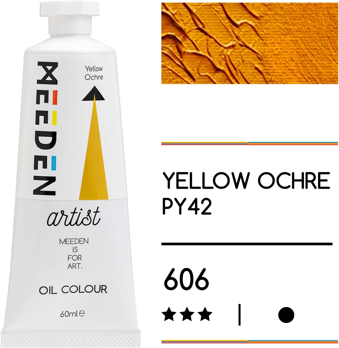 MEEDEN Art yellow ochre olieverf 60 ml