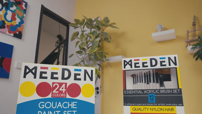 MEEDEN Art 24 kleuren gouacheverfset - video